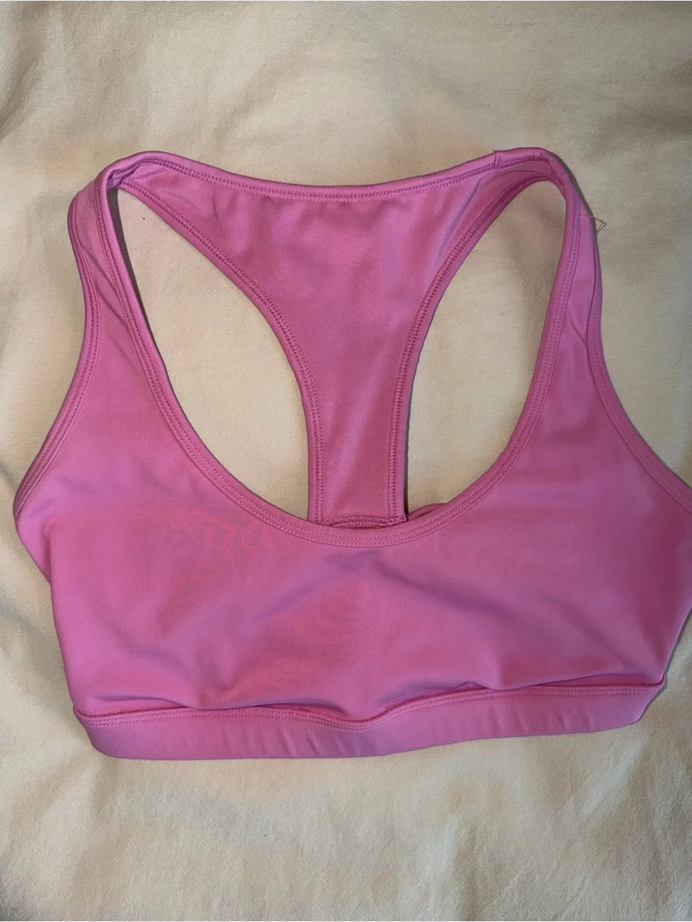 JustFab Pink Racerback Performance Sports Bra